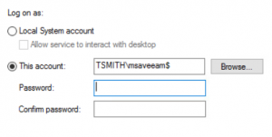 Using a Managed Service Account in Windows